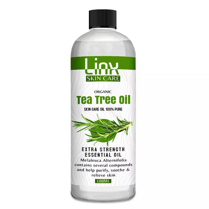 LINX TEA TREE OIL 100% PURE ORGANIC WITH MULTI FUNCTION BENEFITS AND REMEDIES UK