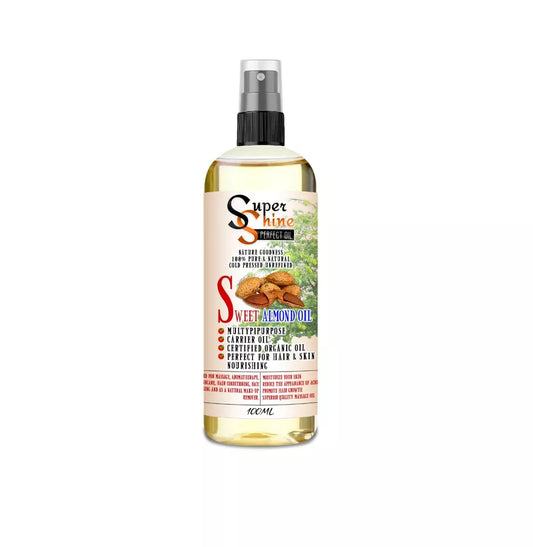 SUPER SHINE SWEET ALMOND OIL FOR HEALTHY SKIN AND HAIRS 100ML SPRAY UK