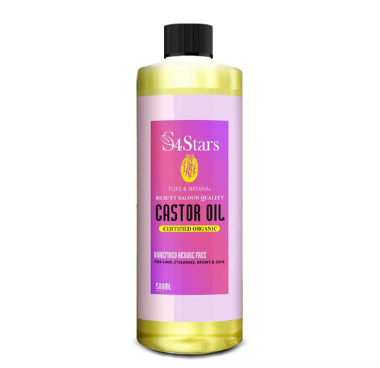 S4STARS PURE CASTOR OIL FOR MULTI BENEFICIAL FUNCTIONS & RMEDIES 500ML UK