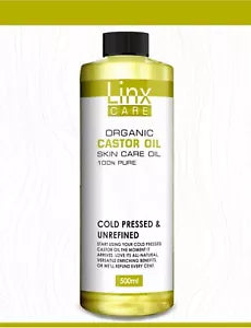 LINX CARE CASTOR OIL PURE ORGANIC FOR SKIN CARE & WELLNESS BENIFITS 500ML UK