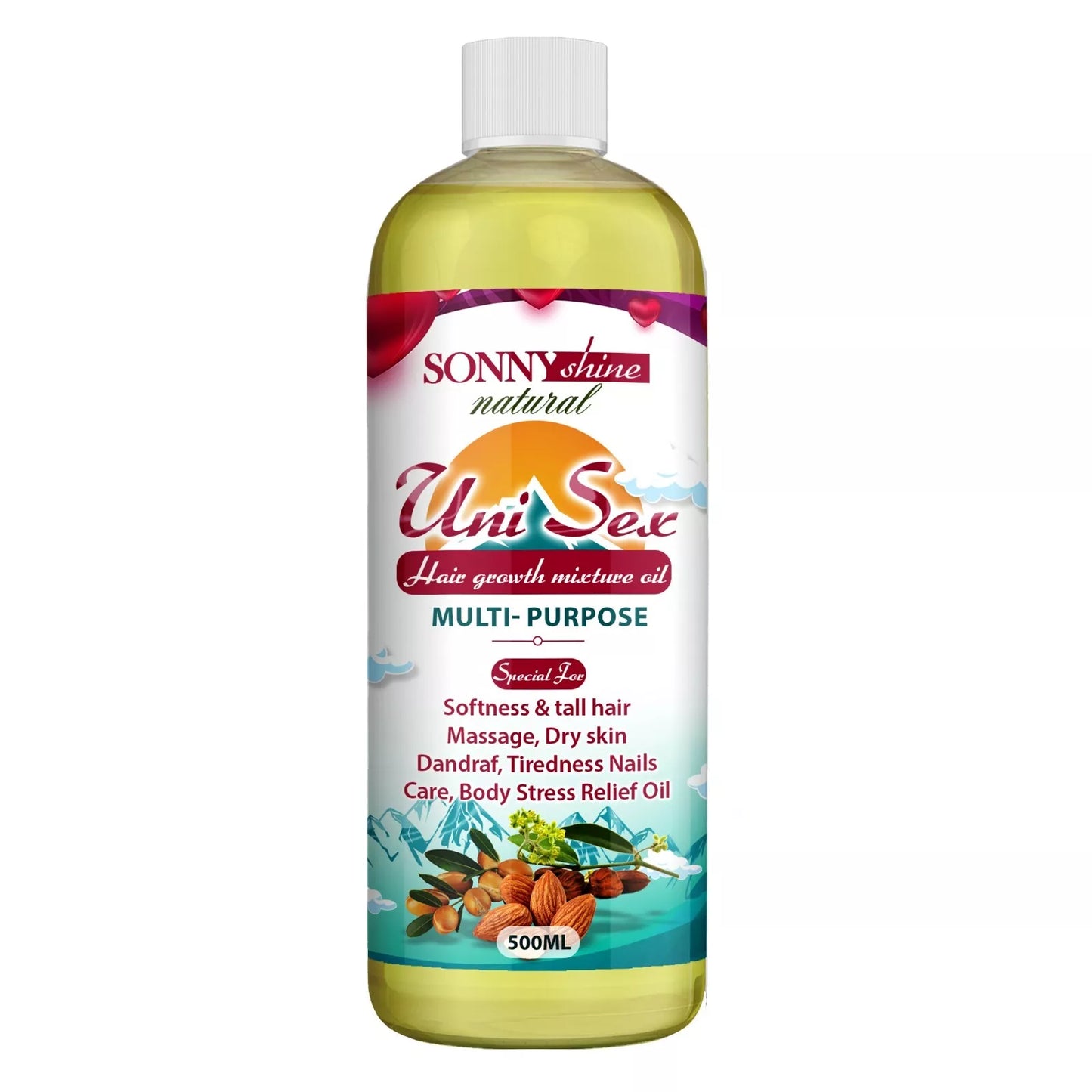 SONNY SHINE UNI SEX OIL,EROTIC,APHRODISIAC,ROMANTIC LUBRICANT NATURAL OIL 500ML