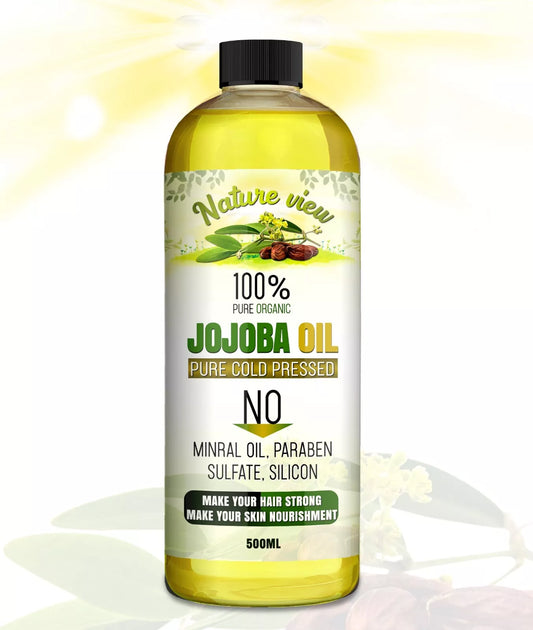 JOJOBA OIL 100% PURE ORGANIC OIL FOR HEALTHY HAIR , SKIN AND MASSAGE 500 ML UK