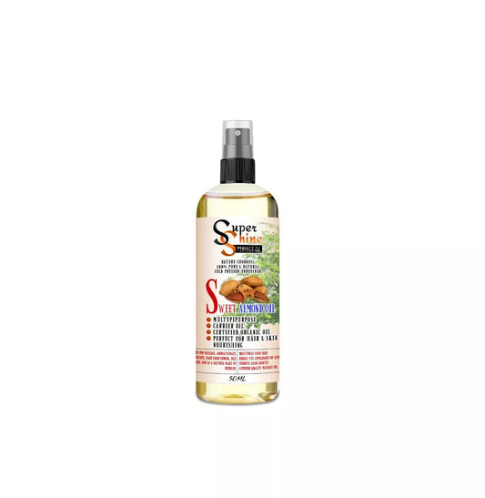 SUPER SHINE SWEET ALMOND OIL FOR HEALTHY SKIN AND HAIRS 50ML SPRAY FAST DELIVERY