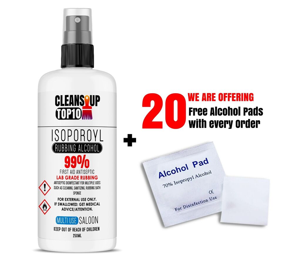 Clean Up 99% Rubbing Alcohol Antiseptic Disinfectant with free Alcohol Pad