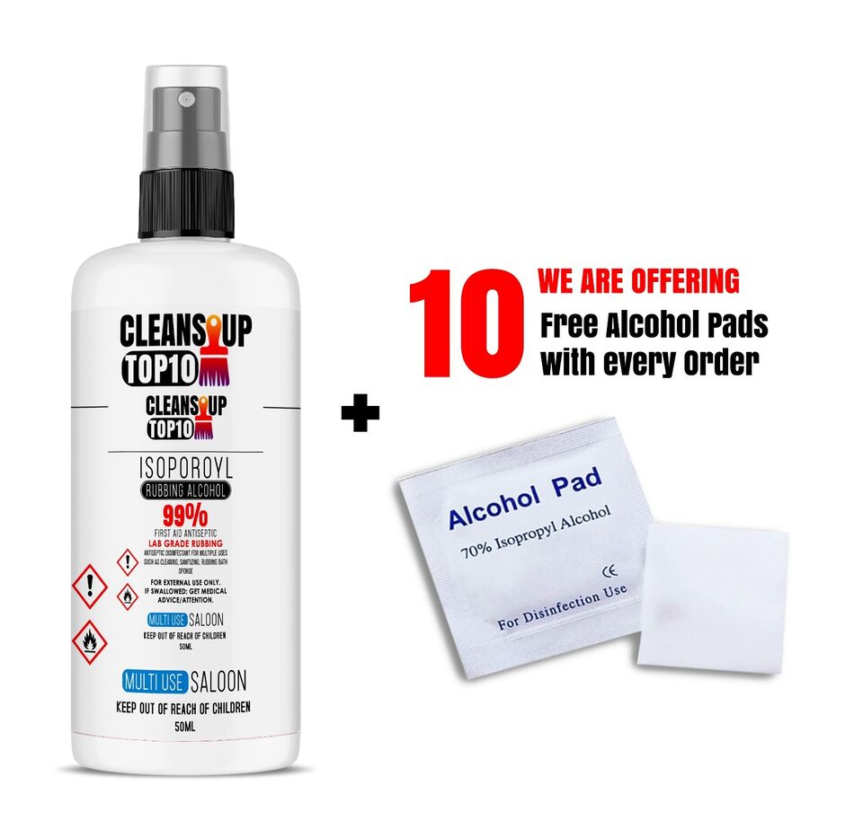 Clean Up 99% Rubbing Alcohol Antiseptic Disinfectant with free Alcohol Pad