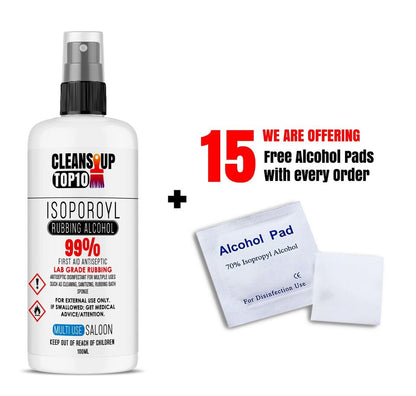 Clean Up 99% Rubbing Alcohol Antiseptic Disinfectant with free Alcohol Pad