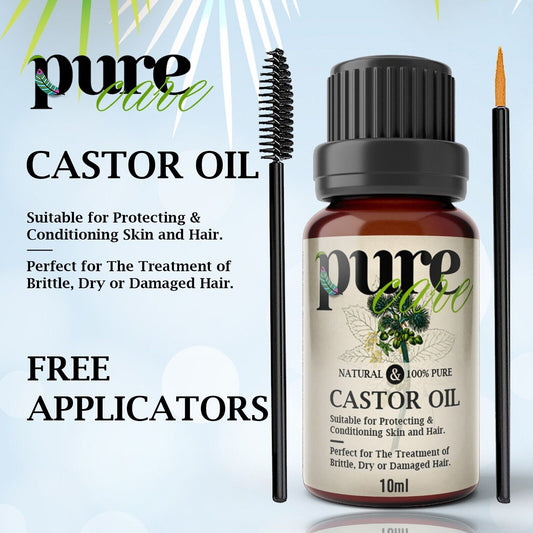 100% Pure Organic Castor Oil for Eyelashes ❤️ Eyebrows Hair Growth 10ml UK