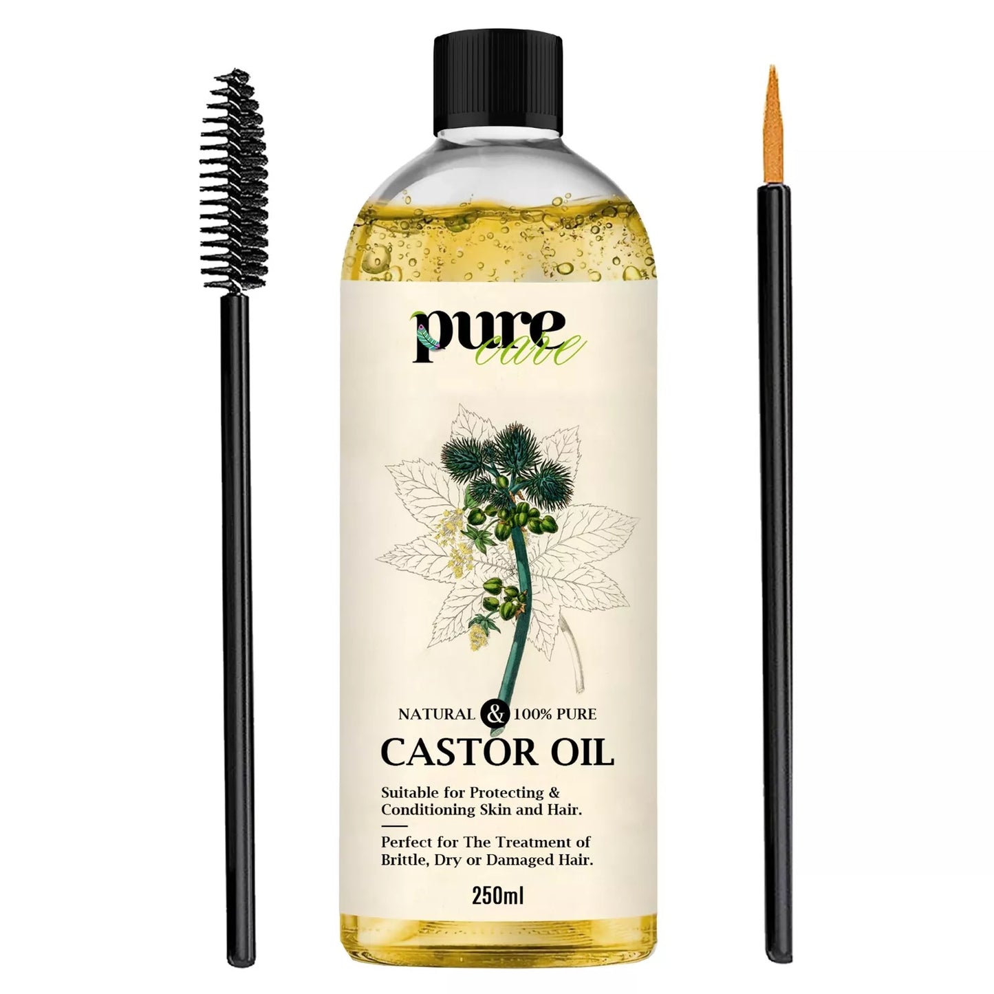 100% Pure Organic Castor Oil for Eyelashes ❤️ Eyebrows Hair Growth 250ml UK🔥✅