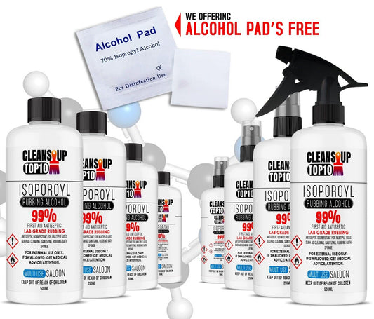 Clean Up 99% Rubbing Alcohol Antiseptic Disinfectant with free Alcohol Pad