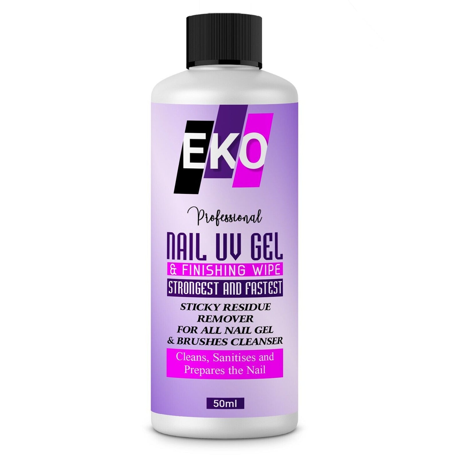 EKO UV NAIL FINISHING WIPE,Cleanser, Residue Remover And Brush Cleaner 50ML