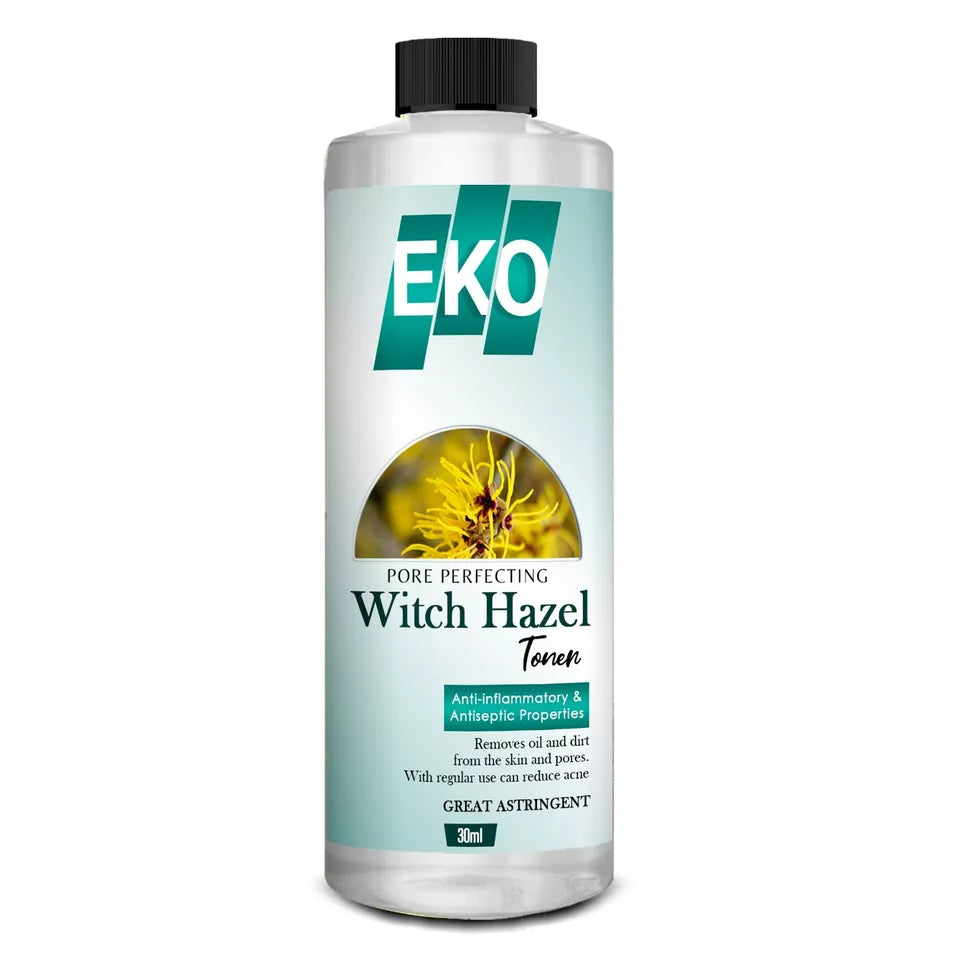 EKO WITCH HAZEL FOR ASTRINGENT AND SOOTHING PROPERTIES 30ML CAP FAST DELIVERY UK