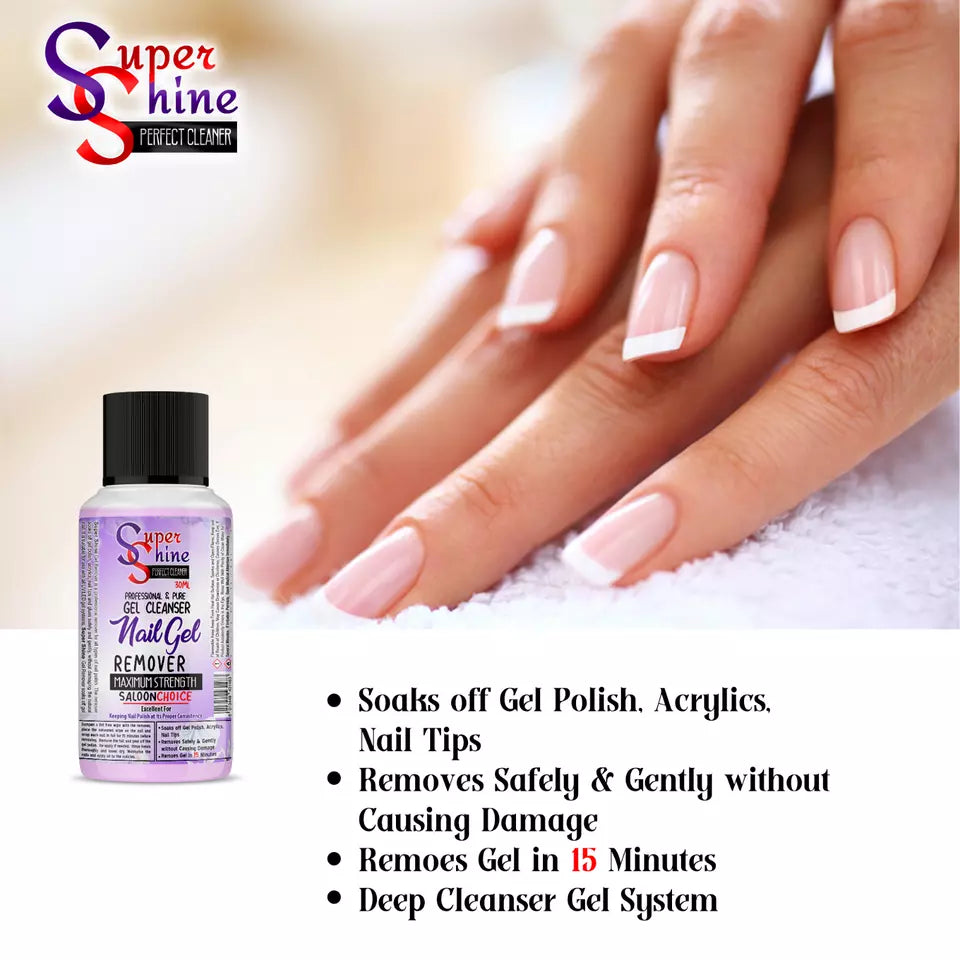 SUPER SHINE GEL REMOVER FOR NAIL POLISH AND STICKY RESIDUE FAST DELIVERY UK