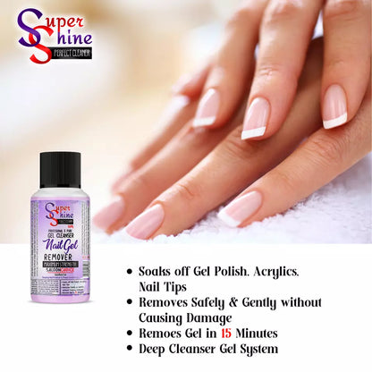 SUPER SHINE GEL REMOVER FOR NAIL POLISH AND STICKY RESIDUE FAST DELIVERY UK