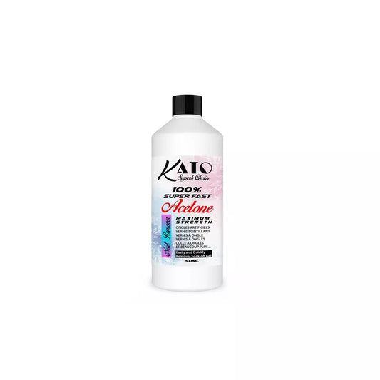 KATO ACETONE 100% SUPER FAST NAIL POLISH REMOVER AND STICKY RESIDUE 50ML UK