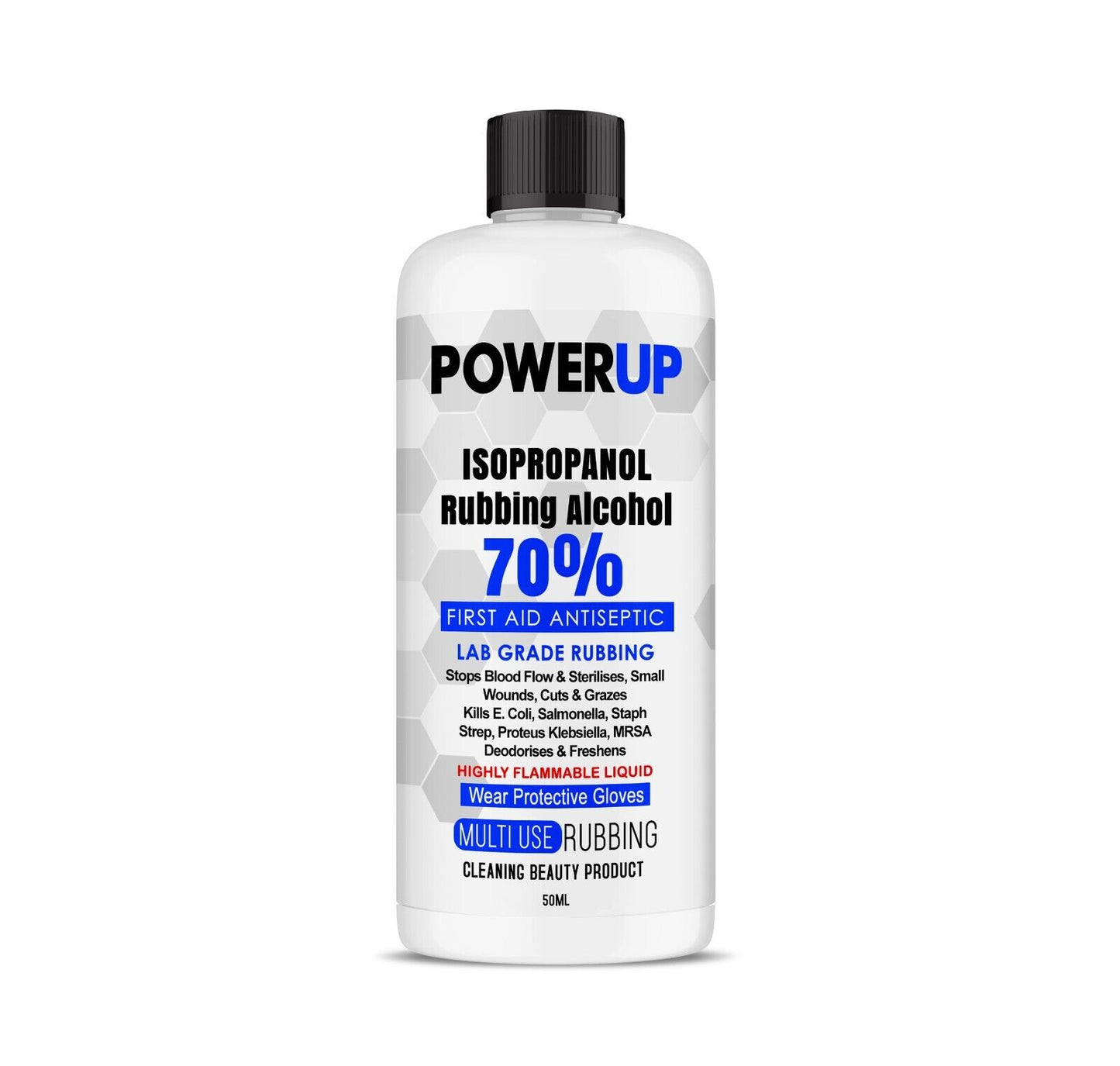 POWER UP ISOPROPYL ALCOHOL RUBBING IPA ISOPROPANOL 70% Fast Dispatch UK