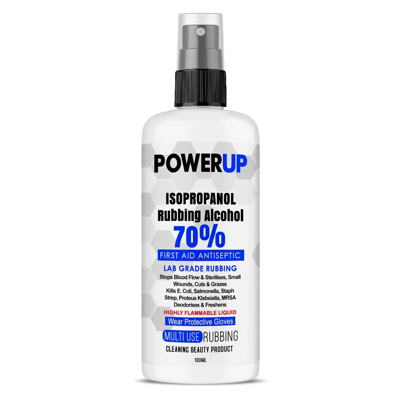 POWER UP ISOPROPYL ALCOHOL RUBBING IPA ISOPROPANOL 70% Fast Dispatch UK