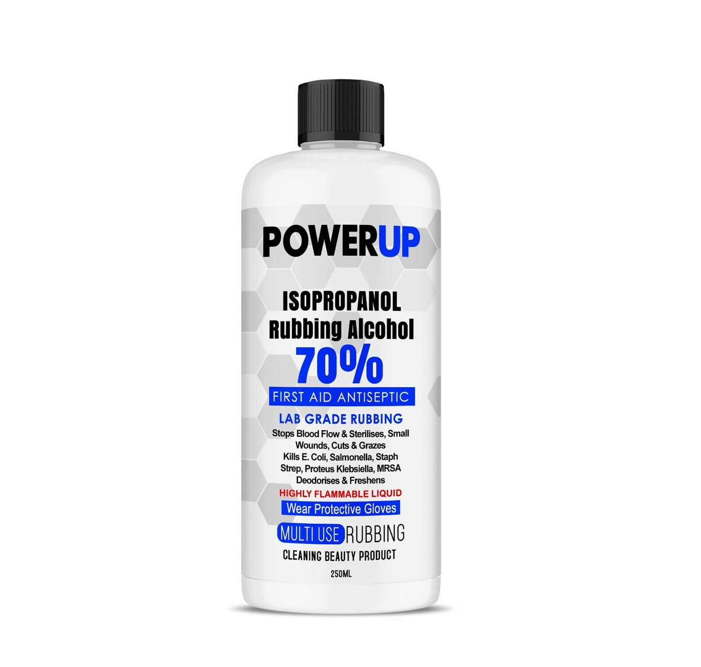 POWER UP ISOPROPYL ALCOHOL RUBBING IPA ISOPROPANOL 70% Fast Dispatch UK