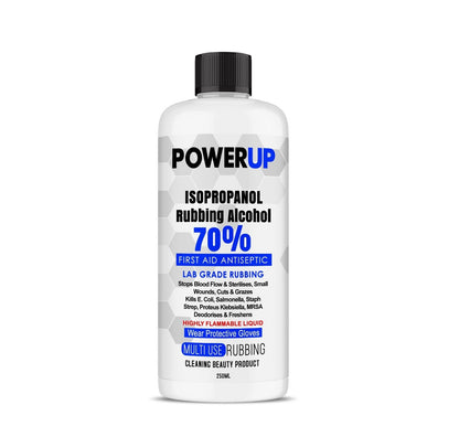 POWER UP ISOPROPYL ALCOHOL RUBBING IPA ISOPROPANOL 70% Fast Dispatch UK