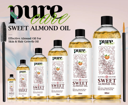 Sweet Almond Oil Organic Cold Pressed Ideal for Haircare & Skin Massage UK