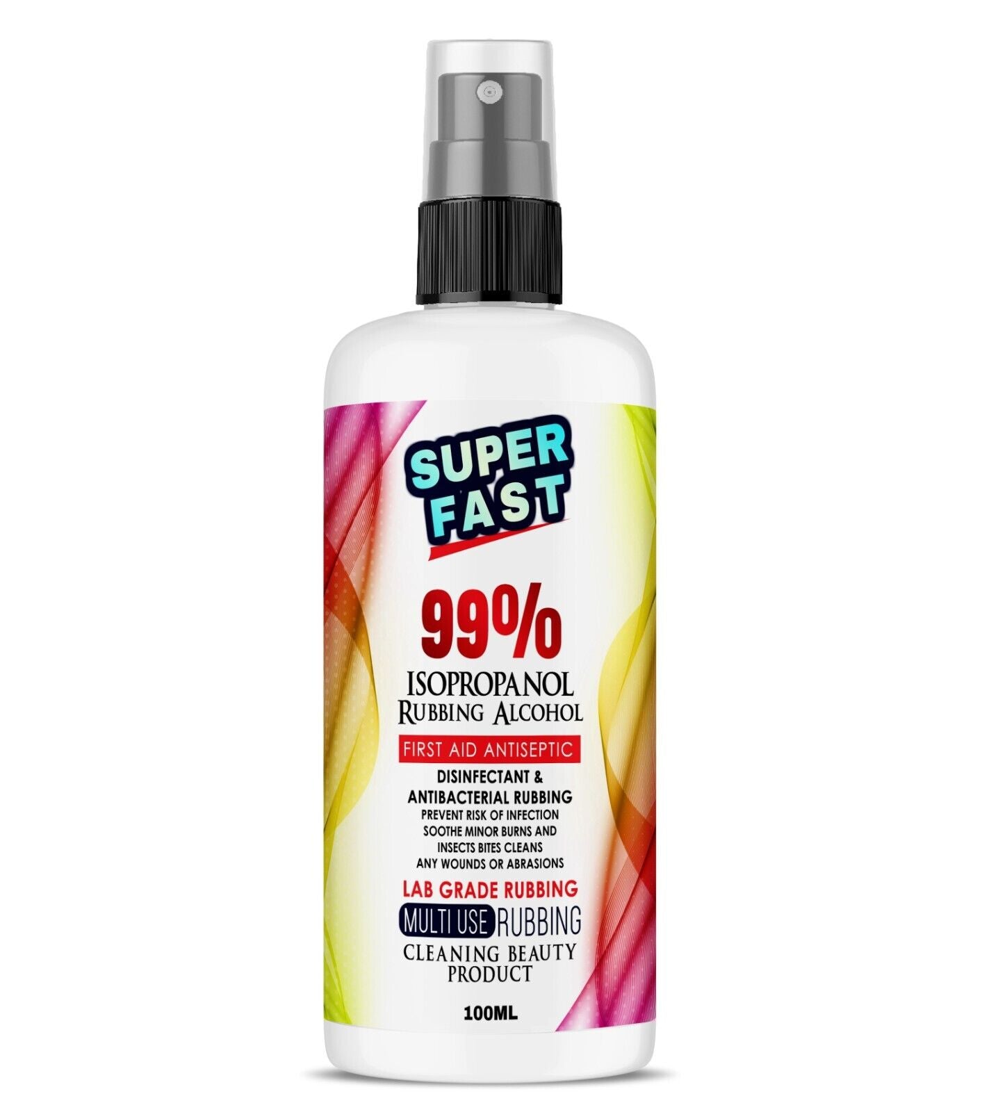 Pure 99% Rubbing Alcohol With Multiple Functions, Antiseptic 100ML SPRAY