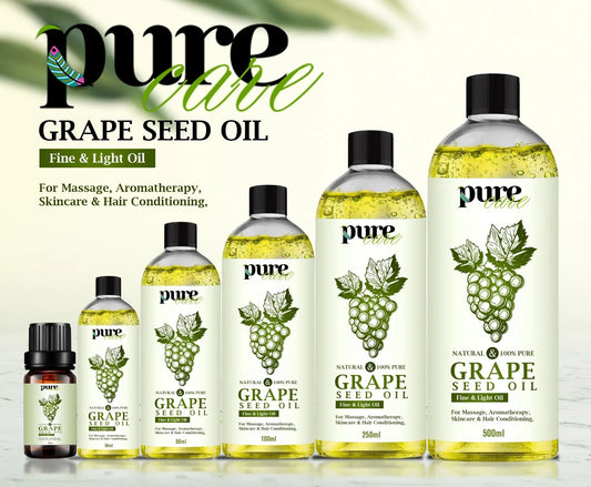 Pure Vegan Grape Seed Oil 100% Natural & Pure Fast Delivery UK