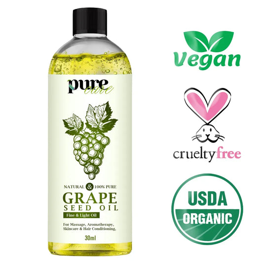 Pure Vegan Grape Seed Oil 100% Natural & Pure Fast Delivery UK 30ML