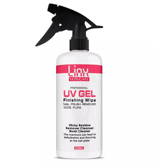 LINX UV NAIL GEL FINISHING WIPE FOR STICKY RESIDUE REMOVER & BRUSH CLEANER 500ML