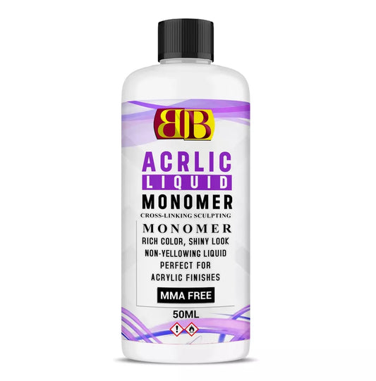 ACRYLIC LIQUID MONOMER FOR ALL TYPE OF NAILS & PERFECT FINISHING 50ML UK