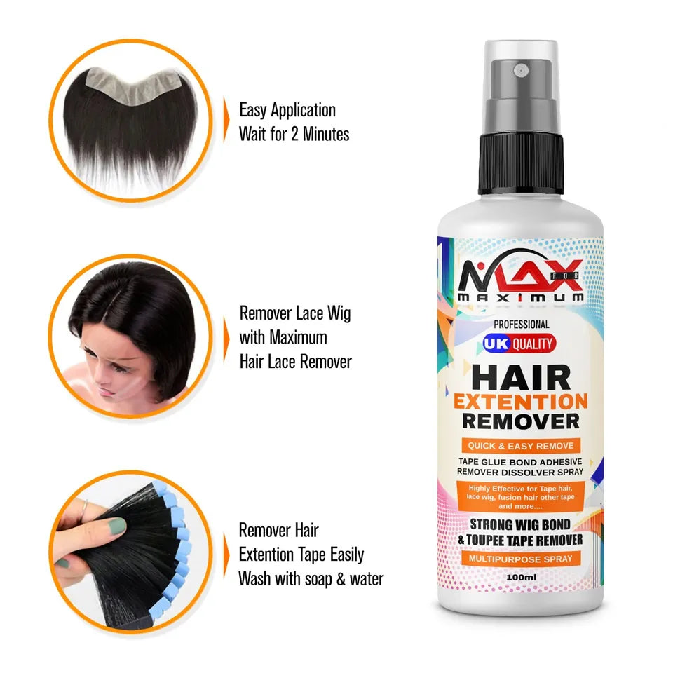 Hair Extension Lace Remover Tape Glue Bond Adhesive Remover Dissolver Spray UK