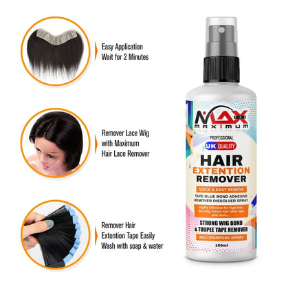 Hair Extension Lace Remover Tape Glue Bond Adhesive Remover Dissolver Spray UK