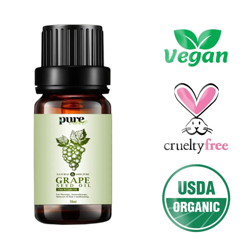 Pure Vegan Grape Seed Oil 100% Natural & Pure Fast Delivery UK