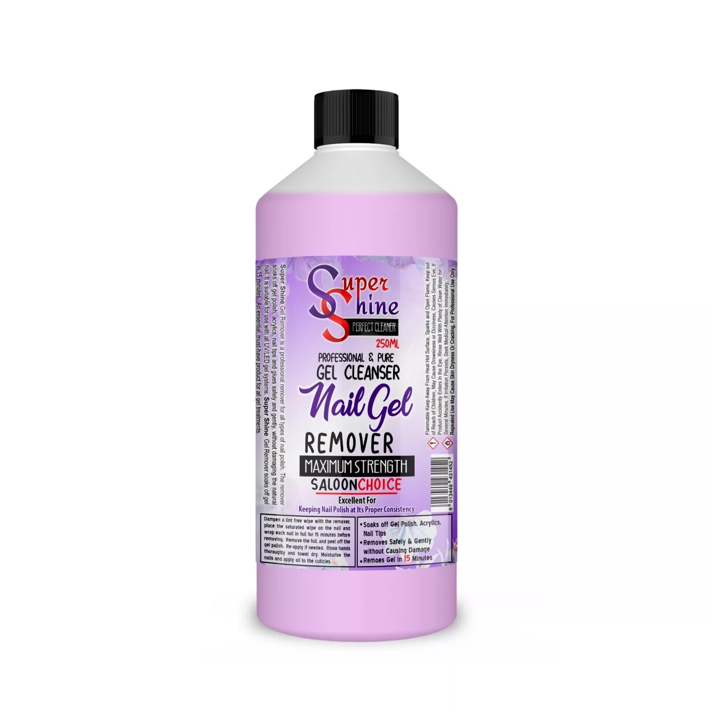 SUPER SHINE GEL REMOVER FOR NAIL POLISH AND STICKY RESIDUE FAST DELIVERY UK