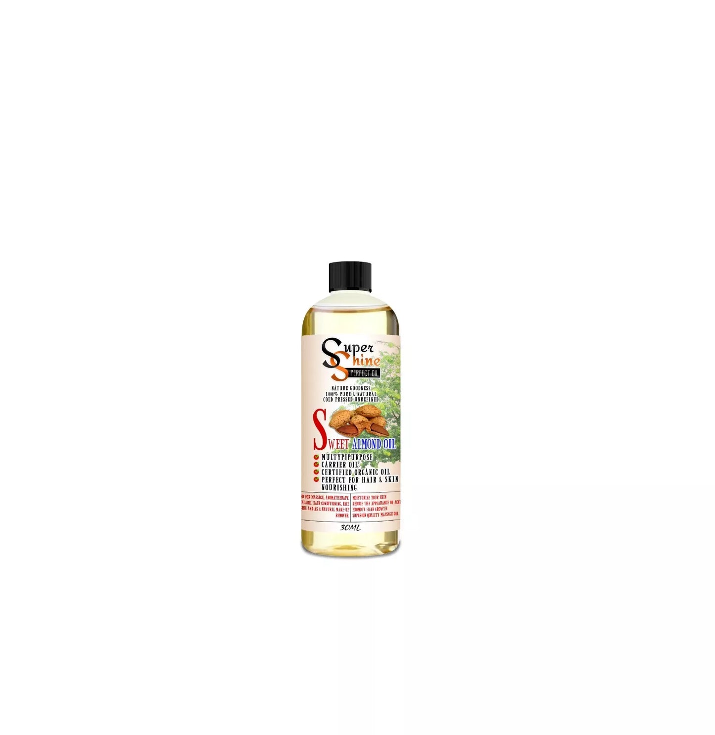 SUPER SHINE SWEET ALMOND OIL FOR PERFECT BEAUTY CARE,HEALTHY SKIN AND HAIRS UK