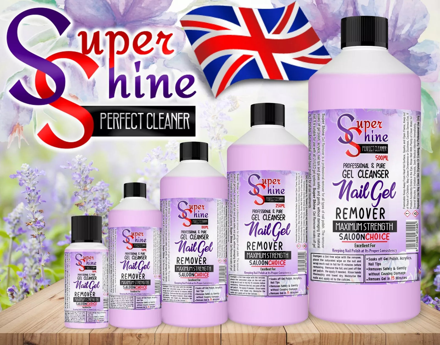 SUPER SHINE GEL REMOVER FOR NAIL POLISH AND STICKY RESIDUE FAST DELIVERY UK