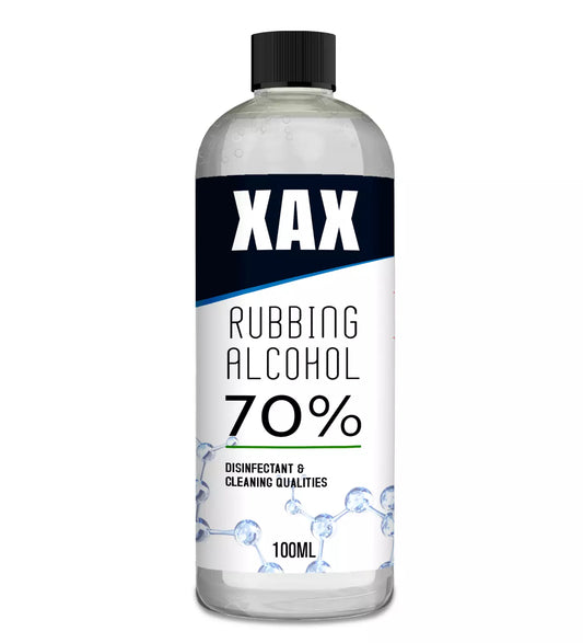 XAX 70% RUBBING ALCOHOL,DISINFECTANT AND INDISPENSABLE TOOL 100 ML CAP UK