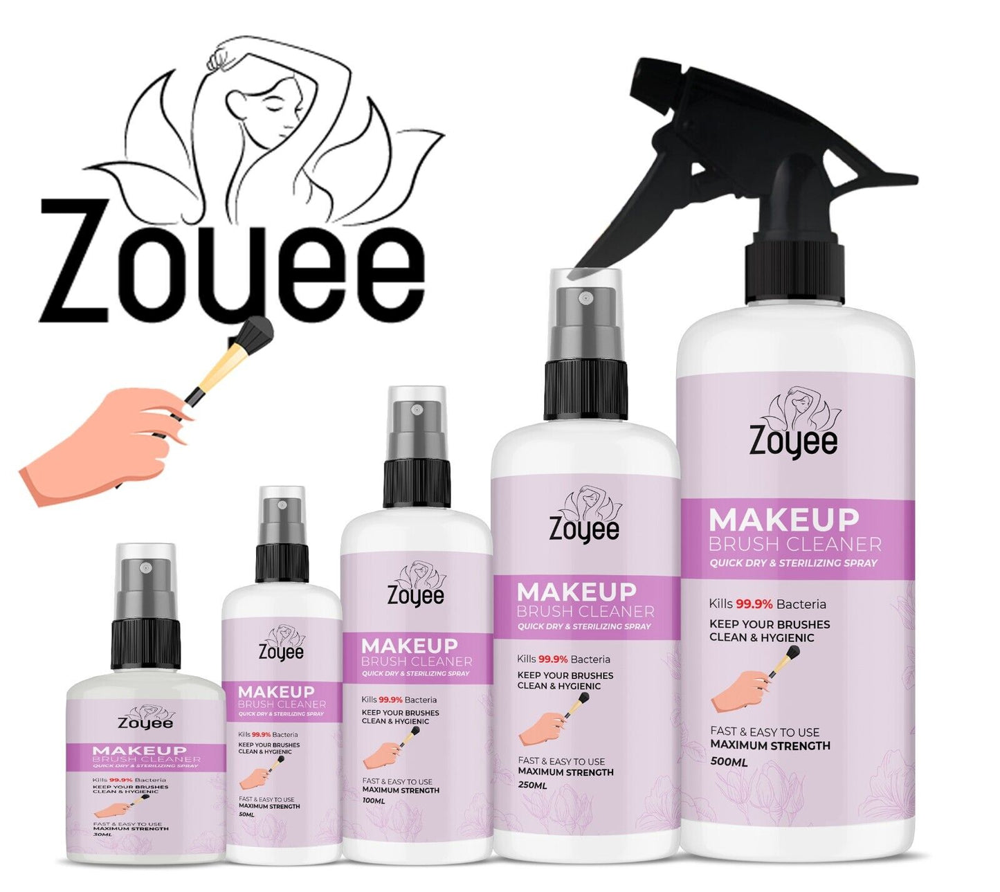 Zoyee Makeup Brush Cleaner Quick Results and Easy to Use Fast Delivery UK